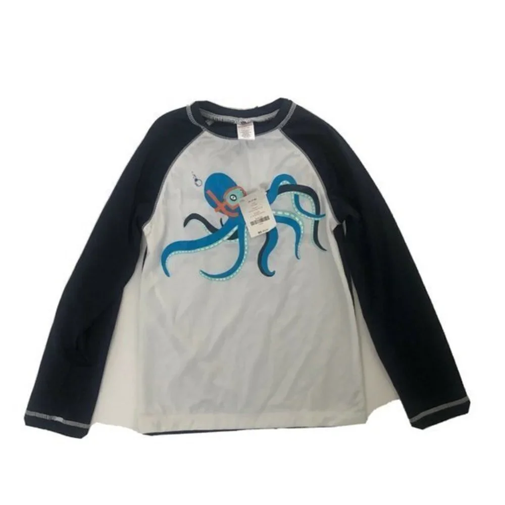 Gymboree Boys Swim Tops M(7-8) Shark Octopus x2lot